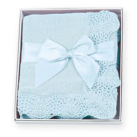 Vintage Baby Blanket - Blue