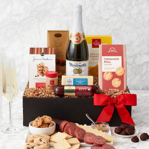 Sparkling Cider & Snacks Gift Basket