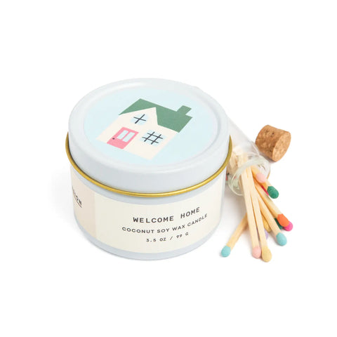 Welcome Home Scented Candle and Matches Set