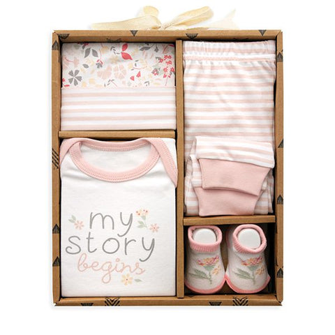 'My Story Begins' Baby Girl Gift Set