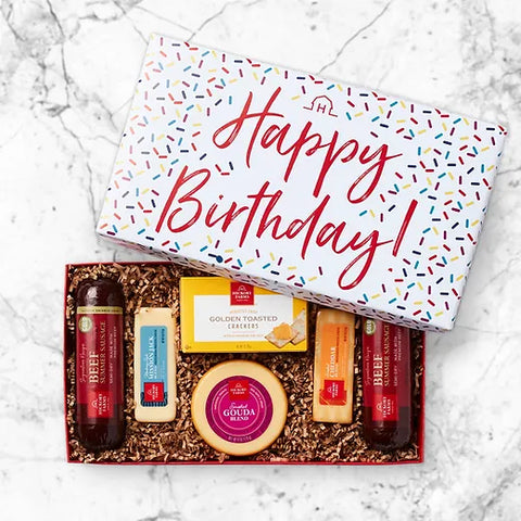 Happy Birthday Meat & Cheese Gift Box